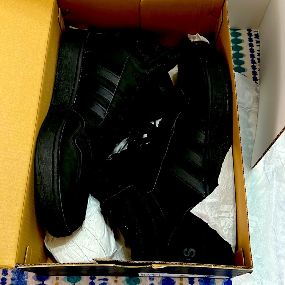 New adidas HOOPS 3.0 Mid Black men’s shoes